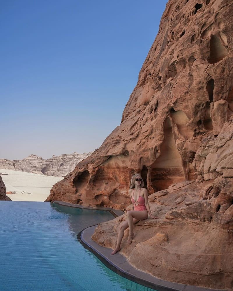 「Ａlula帳篷酒店」沙特阿拉伯推薦酒店，美景讓人忘憂，泳池如天堂，全球難得一遊之地。"