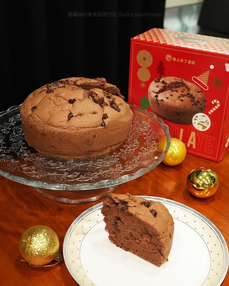 「春上布丁蛋糕」聖誕季限定!奢華巧克力口味,精緻外盒搭配提袋,完美禮盒送禮或自享,愛麗絲推薦!