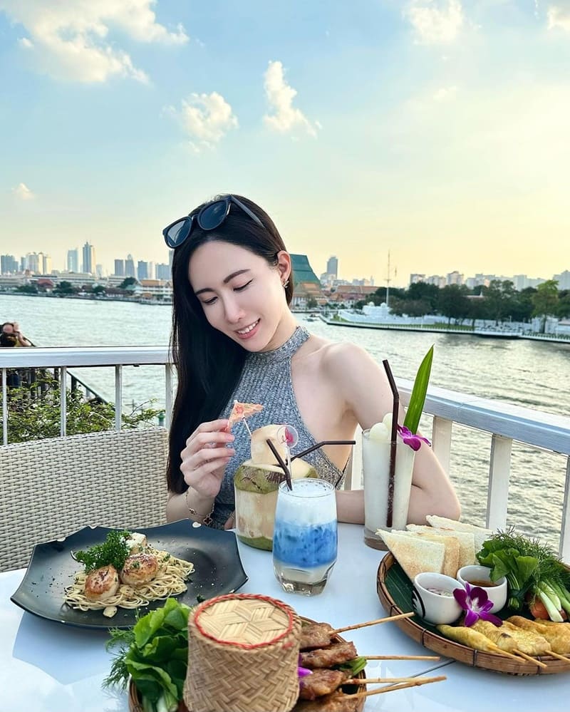 「View ARUN」泰國曼谷景觀餐廳｜絕美河岸夕照，頂層餐點精緻，冬日午後宜人！

