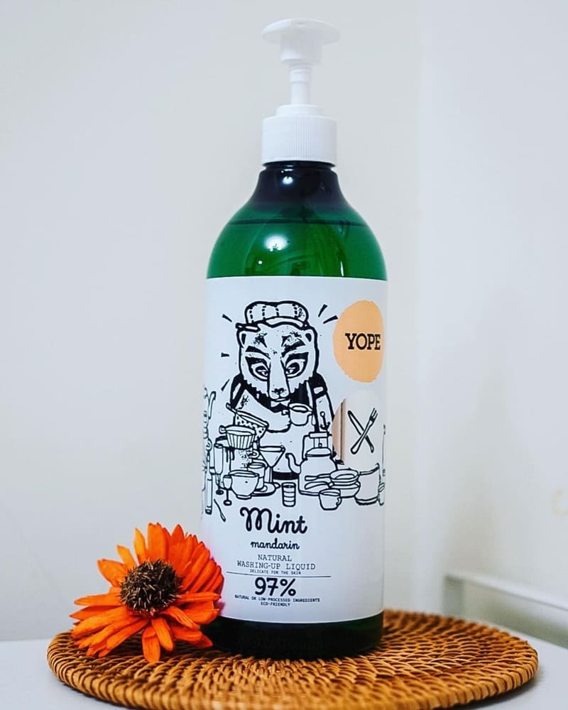 「波蘭YOPE 」薄荷柑橘護手香氛植萃洗碗精|清新香氛、輕鬆去污、培養孩子健康習慣 !