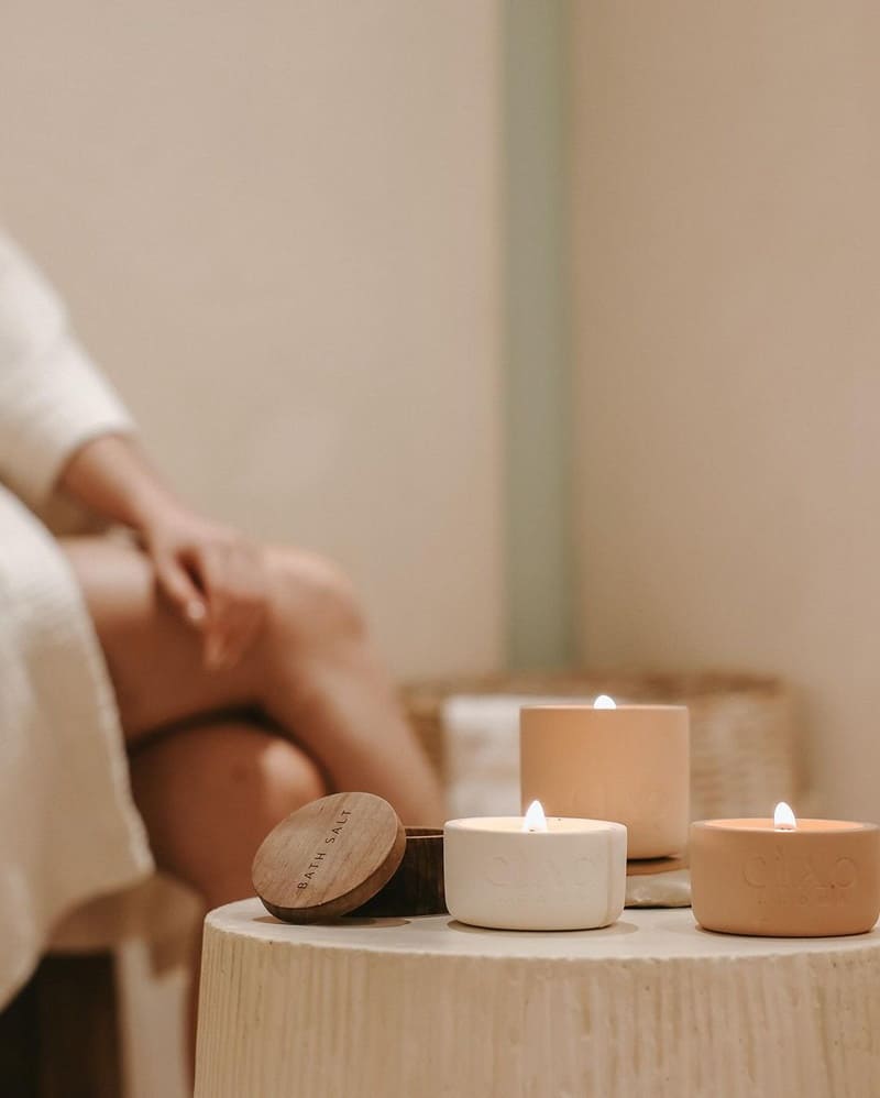「Ciaociao Collection」泰國蠟燭,柑橘木質香氛,手工水泥壓紋燭台,細緻木片蠟芯,質感療癒!