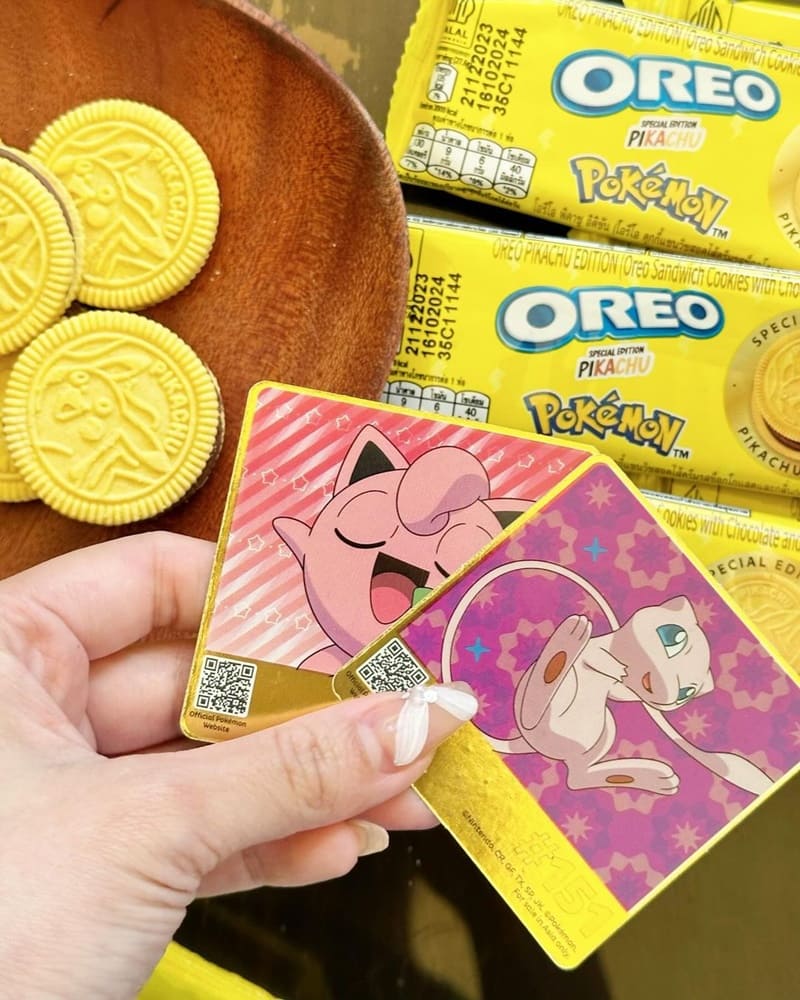 「寶可夢xOreo聯名餅乾黃色特別版」限時推出！內含香蕉巧克力口味、內附16款特別寶可夢小卡！