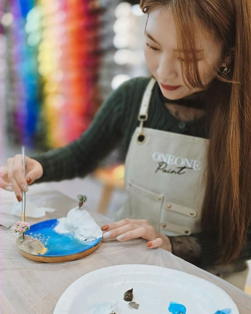 「Oneonepaint玩玩文創」台北文創手作課程再訪!DIY創作藝術、打造夢幻小島!