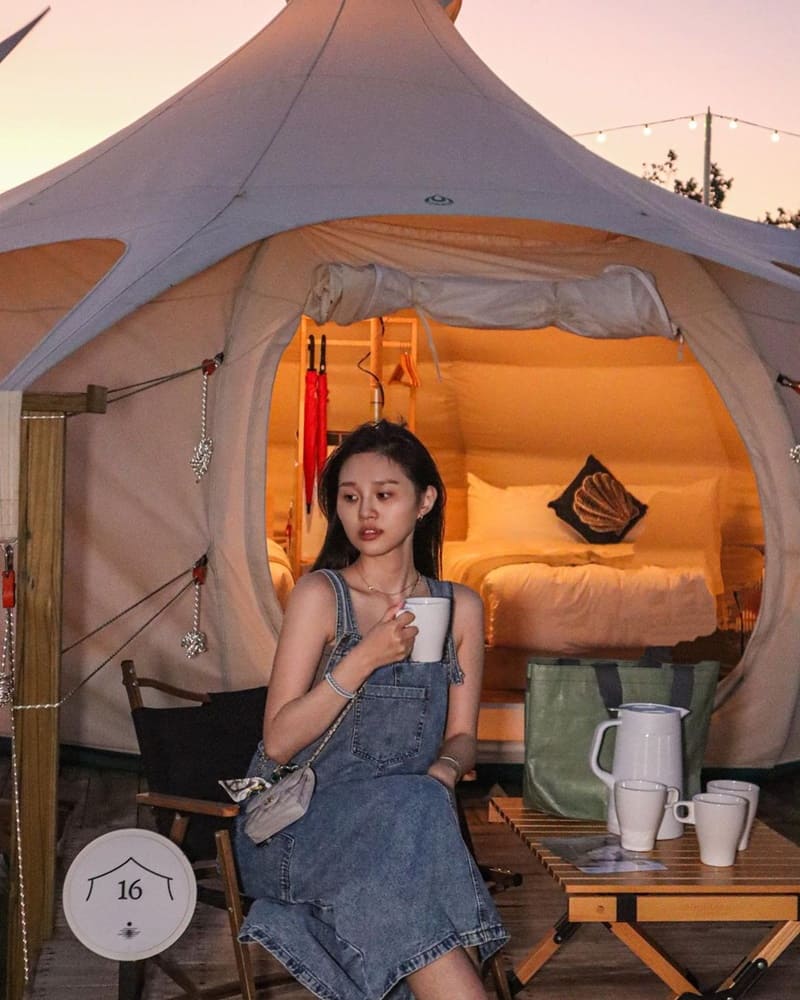 「蟬說:夕陽漫漫」台中最美豪華露營!一泊二食附下午茶、舒適享受真心推薦!