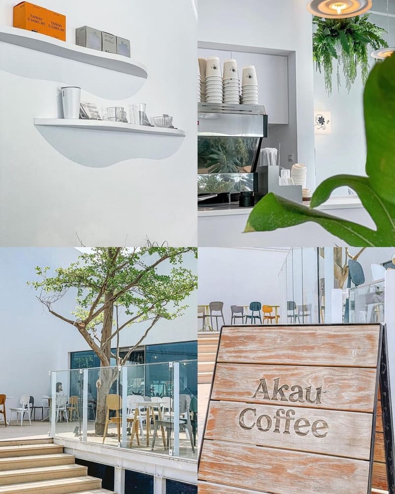 「Akau Coffee 猻物咖啡」高雄內惟藝術中心咖啡館！室內白色建築、明亮設計、室外樹影環繞！