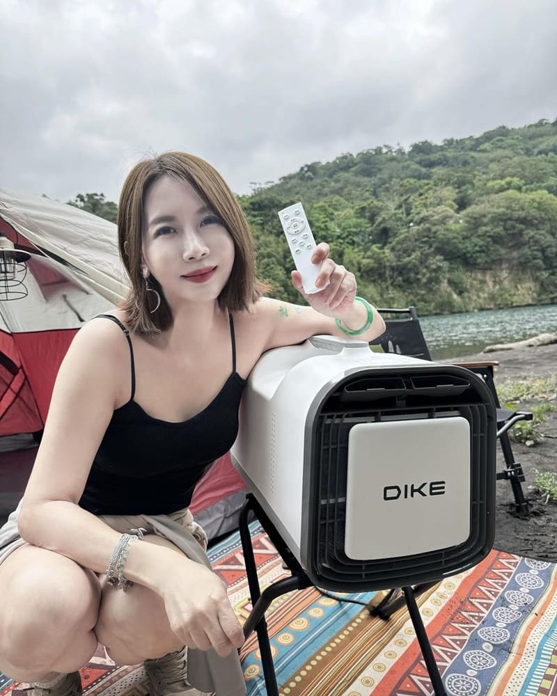 「DIKE 冰炫方手提式3合1空調」時尚設計、快速降溫、夏日露營、出門旅遊必備!