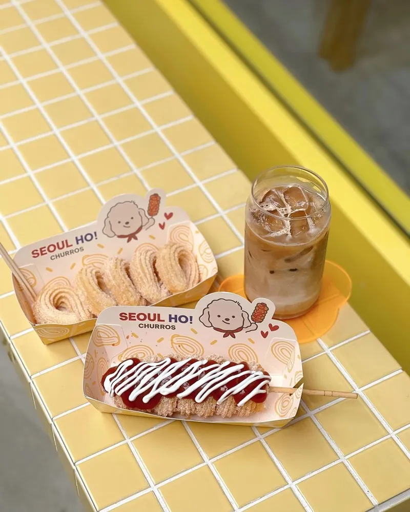「Seoul Ho!」台中店韓國美味輕食！台灣迷你吉拿圈、吉拿起司熱狗與香濃拿鐵、療癒小店！