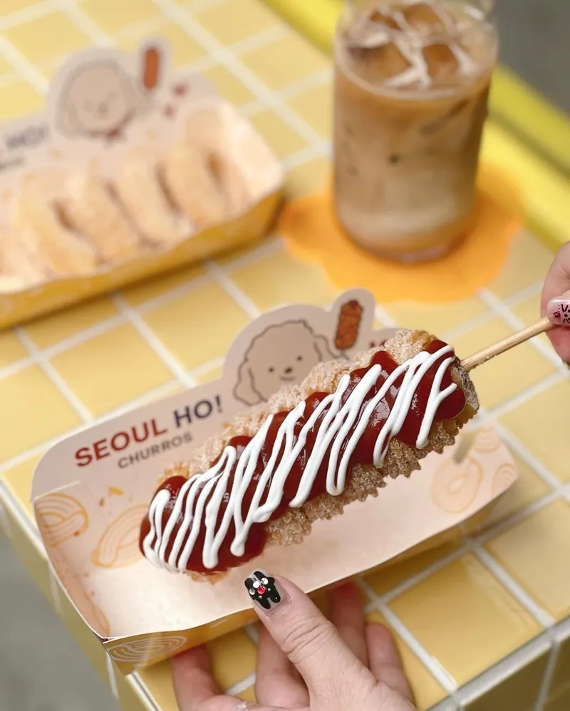 「Seoul Ho!」台中店韓國美味輕食！台灣迷你吉拿圈、吉拿起司熱狗與香濃拿鐵、療癒小店！