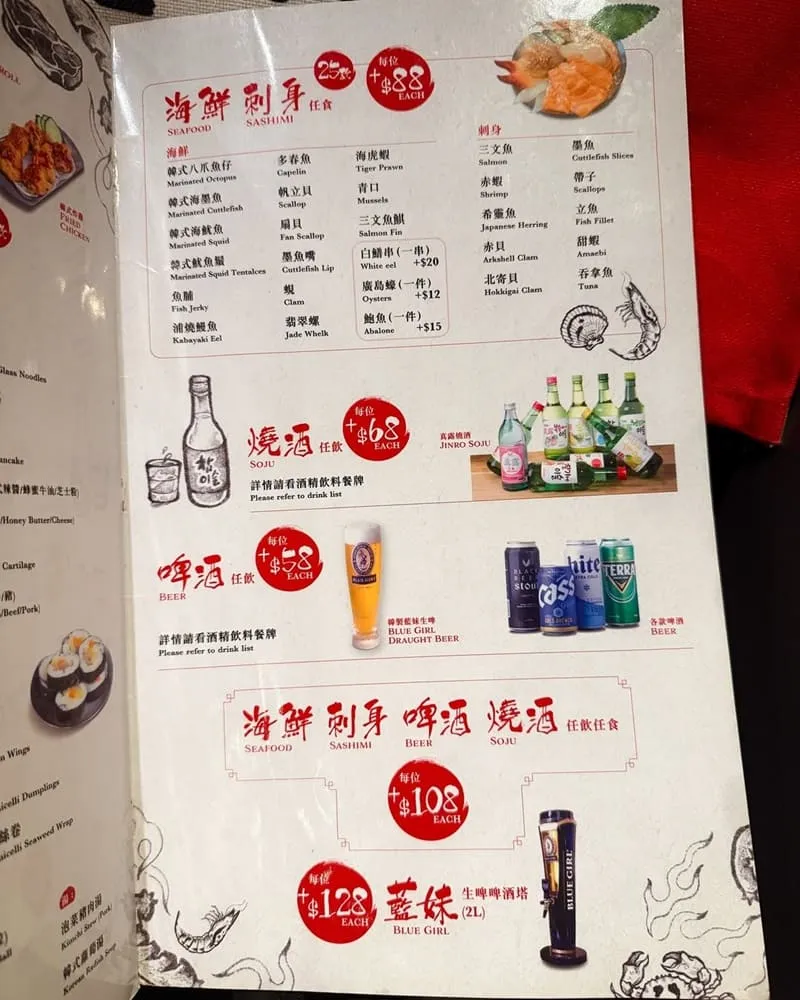 韓燒大叔 Uncle Siuuuuu 菜單