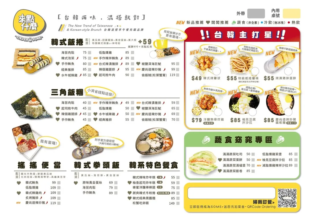 來點什麼南屯大墩店 最新菜單